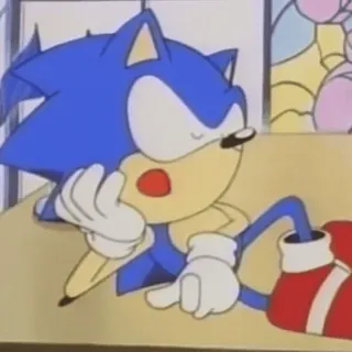 👇 Sonic sonic the hedgehog, мультфильм, sega, расслабляющий, спящий telegram sticker