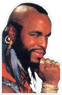 🙂 Mr. T The A-Team Mr. T, Das A-Team, 80er, Schauspieler, Irokesenschnitt, Goldketten telegram sticker