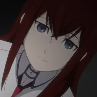⏱ Kurisu Makise Steins;Gate Anime, Steins Gate, Makise Kurisu, Personagem, Retrato whatsapp sticker