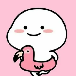 🦩 süß, flamingo, cartoon, rosa, kawaii, einfach telegram sticker