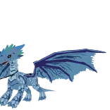 ✊ dragón, azul, fantasía, criatura alada, criatura mítica whatsapp sticker