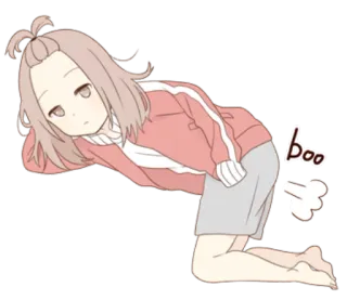 👻 poo Anime, Petto, Carino, Cartone animato, Ragazza telegram sticker