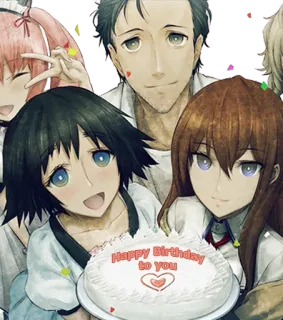 🎂 Happy Birthday to you anime, cumpleaños, tarta, celebración telegram sticker