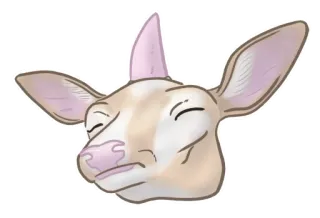 👌 Hirsch, Tier, Rehkitz, süß, Wildtier, Porträt telegram sticker