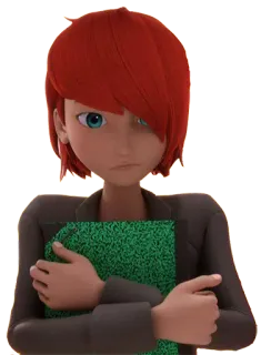 😕 Nino Lahiffe Miraculous: Tales of Ladybug & Cat Noir dessin animé, animation, garçon, personnage, Miraculous Ladybug, Nino Lahiffe telegram sticker