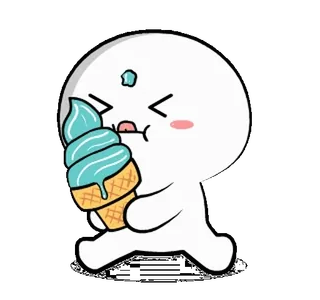 🍦 glace, dessin animé, mignon, sucré, dessert, cône telegram sticker