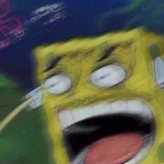 🤬 Spongebob Spongebob Squarepants спанч боб, злой, мем, мультфильм, кричит telegram sticker