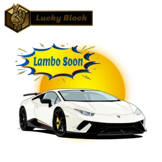 😍 Lucky Block car, luxury, crypto, lambo, cryptocurrency, lucky block telegram sticker