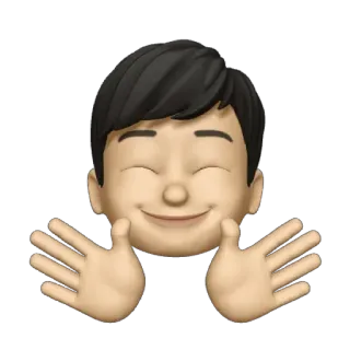🫁 Emoji, Avatar, Faccia, Felice, Mani whatsapp sticker