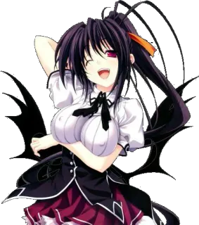 😁 Akeno Himejima High School DxD Anime, Personaggio, Ragazza, Akeno Himejima, High School DxD telegram sticker