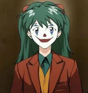🤡 anime, clown, joker, cosplay, makeup whatsapp sticker