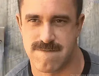 🤤 man, mustache, portrait, face, adult whatsapp sticker