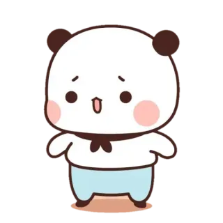 🍼 panda, mignon, dessin animé, animal telegram sticker