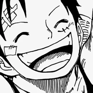 ➖ Monkey D. Luffy One Piece Anime, One Piece, Luffy, Monkey D. Luffy, Manga, Sourire, Pirate telegram sticker