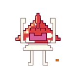🏆 픽셀 아트, 빨간색, 정사각형, 추상, 디지털 아트 telegram sticker