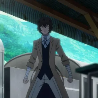 ☄ Dazai Osamu Bungou Stray Dogs Anime, Personaje, Bungou Stray Dogs, Dazai, Dazai Osamu whatsapp sticker