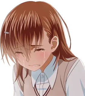 😭 anime, płacz, smutny, płaczący, emocjonalny, dziewczyna telegram sticker