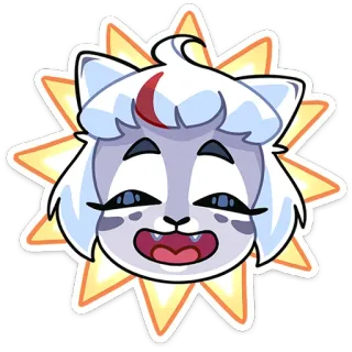 ☺️ 卡通, 猫, 动物, 贴纸, 可爱, 插画 telegram sticker