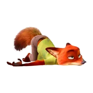 💤 Nick Wilde Zootopia cartoon, fox, animal, funny, zootopia telegram sticker