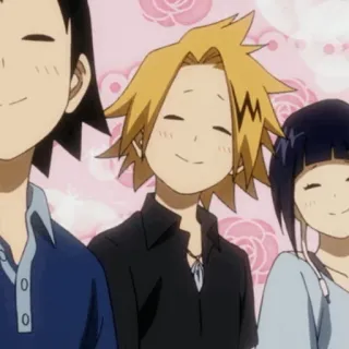 ⚡️ Denki Kaminari My Hero Academia Anime, My Hero Academia, Denki Kaminari, Sonrisa, Feliz whatsapp sticker