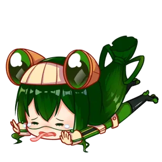 😭 Tsuyu Asui My Hero Academia Anime, Chibi, Tsuyu Asui, My Hero Academia, Triste, Pleurs, Mignon, Grenouille whatsapp sticker