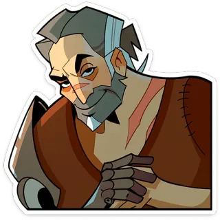 😏 man, character, scar, attitude, gloves, smirking telegram sticker
