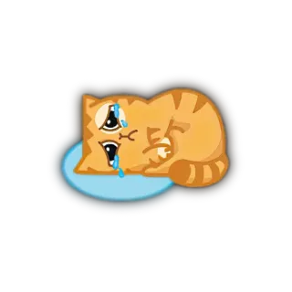 😭 gato, chorando, triste, emocional, adesivo telegram sticker