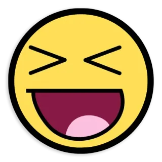 😆 emoji, risata, felice, eccitato telegram sticker