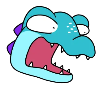 😱 monstre, dessin animé, drôle, personnage, illustration whatsapp sticker
