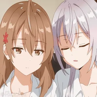 😳 @fix_x_tok Anime, Filles, Dessin animé, Art numérique, Autocollant telegram sticker