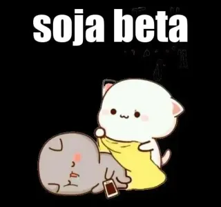 🌃 soja beta gatos, dibujos animados, anime, personajes, soja beta telegram sticker
