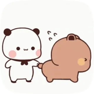 😝 fofo, panda, urso, desenho animado, adorável, kawaii telegram sticker