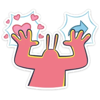 ⭐ hart, liefde, cartoon, roze, schattig, emotie telegram sticker