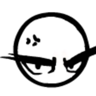 ⁉️ 밈, 이모지, 얼굴, 흰색, 검은색, 아이콘 telegram sticker