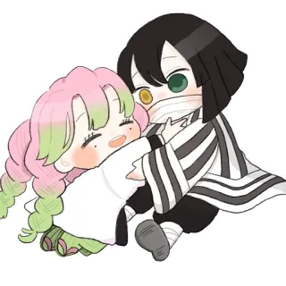 😘 Mitsuri Kanroji Demon Slayer Anime, Carino, Chibi, Coppia, Amore, Fanart telegram sticker