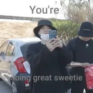☺️ You're doing great sweetie Ermutigung, unterstützend, positiv, Motivation, Freundlichkeit, Kompliment whatsapp sticker