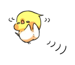 ✋ doigt d'honneur, geste obscène, oiseau, jaune, dessin animé, fuck telegram sticker