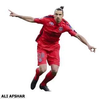 ⚽ ALI AFSHAR sepak bola, olahraga, atlet, sepak bola, pemain, Zlatan Ibrahimović telegram sticker