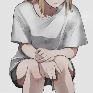 🚬 anime, girl, cigarette, smoking, cartoon, art telegram sticker