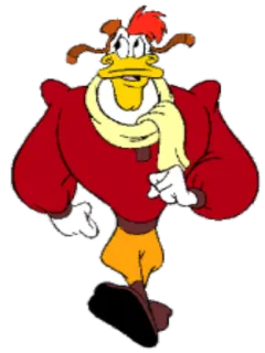 👀 dessin animé, canard, personnage, hiver, veste, écharpe whatsapp sticker