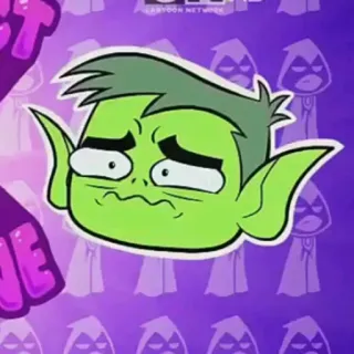 😖 Beast Boy Teen Titans Go! cartone animato, verde, personaggio, tv, teenager telegram sticker