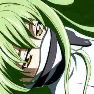 🧩 C.C. Code Geass Аниме, зеленые волосы, C.C., Code Geass telegram sticker
