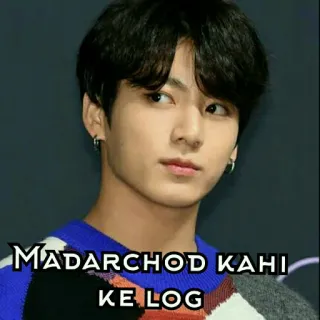🤬 Jungkook Madarchod kahi ke log K-pop, obraźliwe, obelga, zniewaga, osoba, mężczyzna telegram sticker