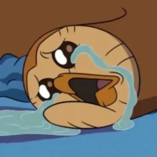 😭 crying, sad, cartoon, emotional, tears, character telegram sticker