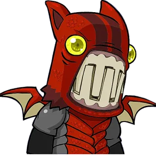 😬 monster, red, character, creature, fantasy telegram sticker