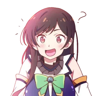 😍 Anime, Mädchen, Cartoon, Süß, Lächelnd whatsapp sticker