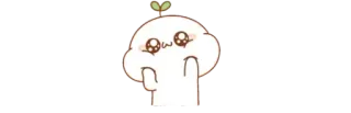🧸 cute, kawaii, anime, plant sprout, whimsical telegram sticker