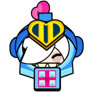 😁 Lou Brawl Stars 劳, 荒野乱斗, 游戏, 冰淇淋, 角色, 卡通 telegram sticker