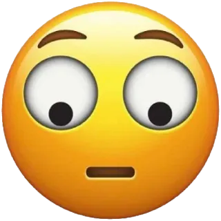 🙄 Эмодзи, Выражение лица, Лицо, В шоке, Удивлен, Желтый whatsapp sticker