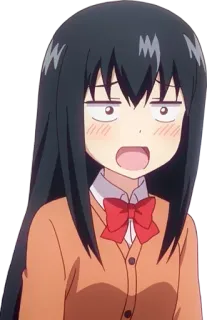 😨 anime, girl, cartoon, character, cute, expression whatsapp sticker